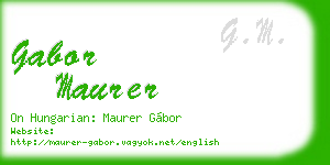 gabor maurer business card